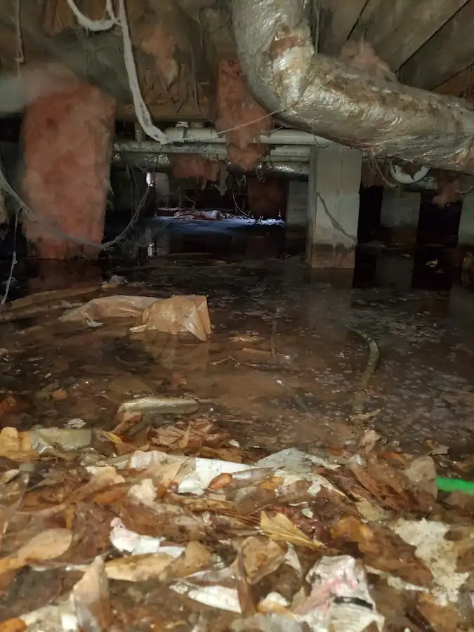 Crawl space flood assessment for Commercial Water Damage Restoration in Canal Winchester